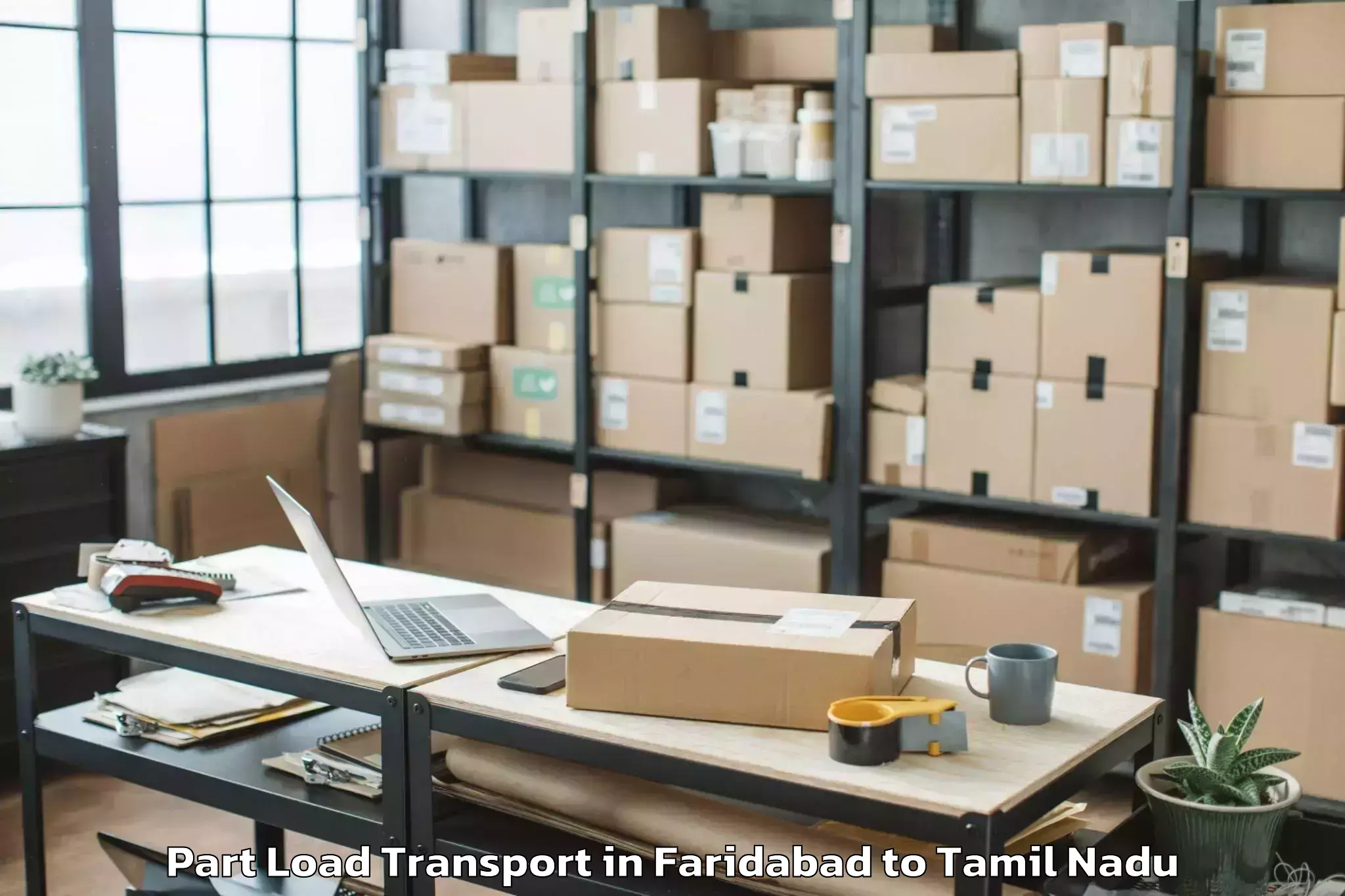 Professional Faridabad to Aduthurai Part Load Transport